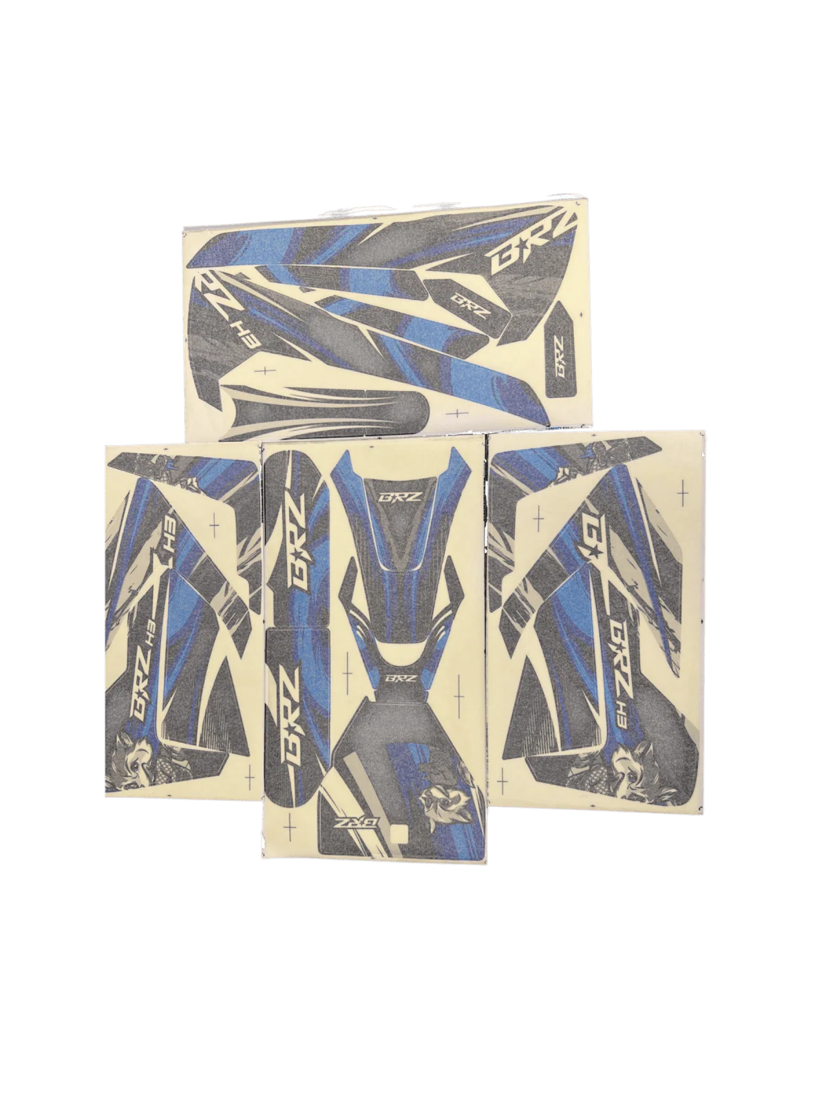 BRZ 72V Neon Thunder Pro Stickers Blue