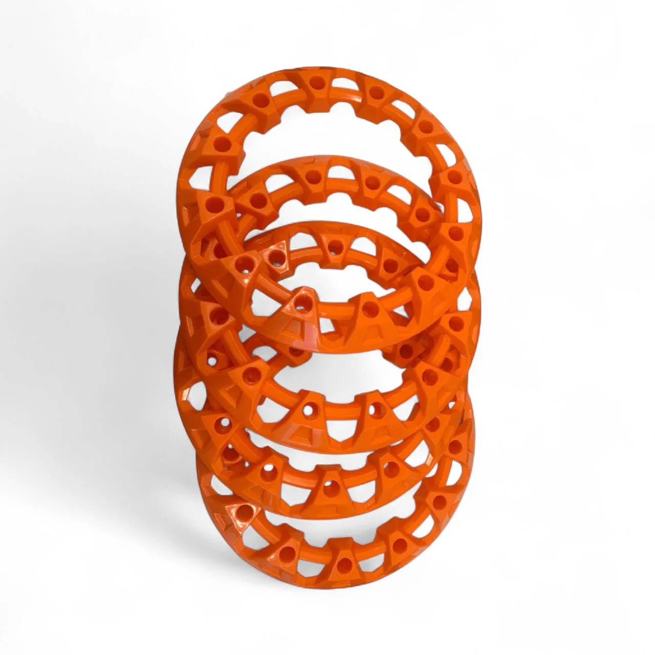 Orange Plastic Rim Set For Quad Tyres X 4