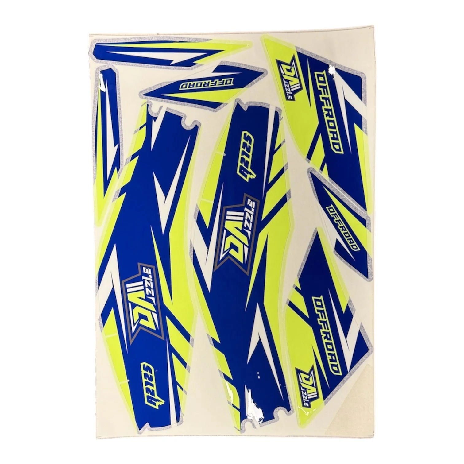 Sniper 125cc Quad Bike Sticker Set in White and Blue
